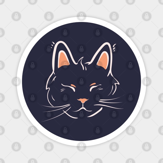 Cute kitten face Magnet by Catdog